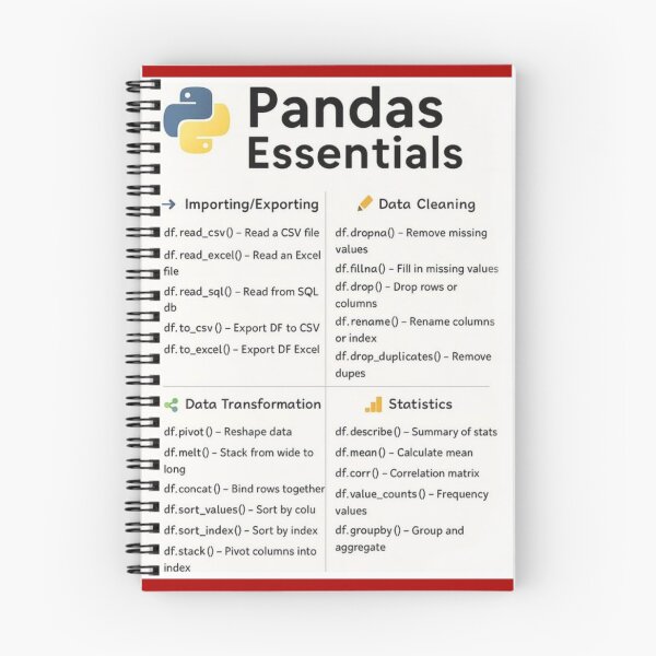 Item preview, Python Pandas Essentials designed and sold by Akashdigiart.