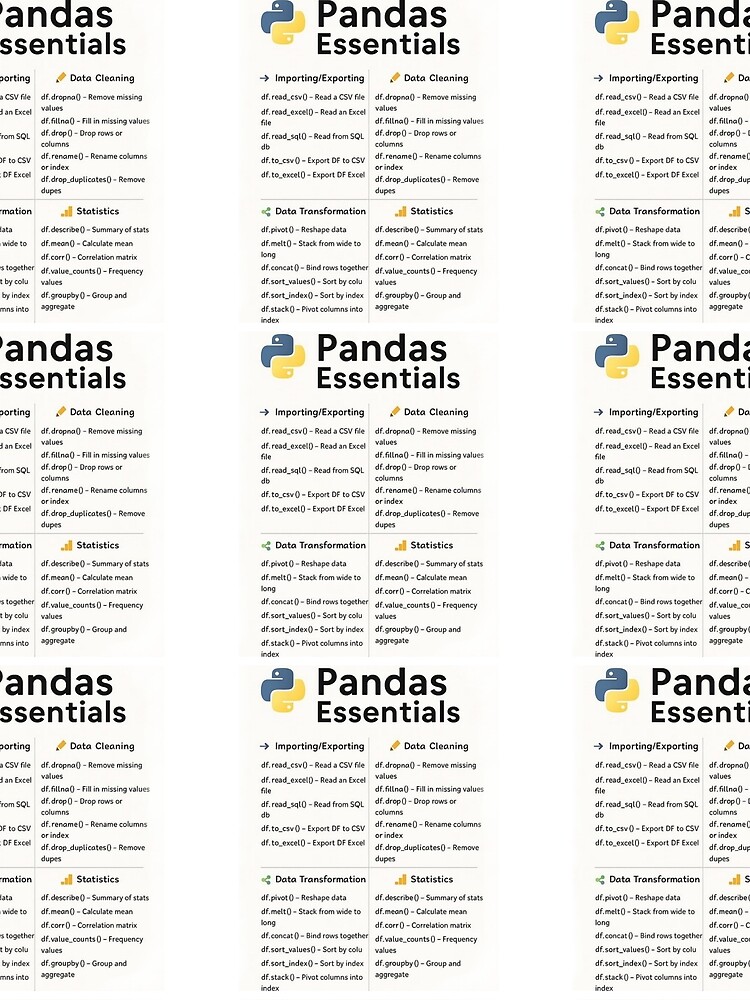Thumbnail 3 of 3, Scarf, Python Pandas Essentials designed and sold by Akashdigiart.