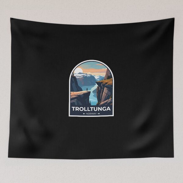 Item preview, Trolltunga Norway Sticker designed and sold by TulipaGraphics.