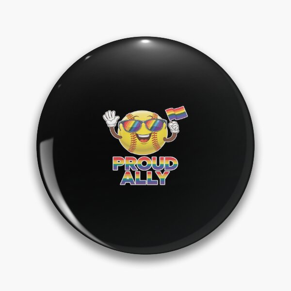 Artikelvorschau, Stolzer Verbündeter Softballball Regenbogenflagge Schwulen Lesben LGBT Pride entworfen und verkauft von CombatTask.