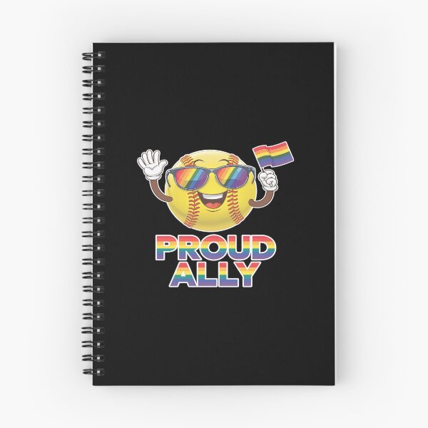 Item preview, Proud Ally Softball Ball Rainbow Flag Gay Lesbian LGBT Pride  designed and sold by CombatTask.