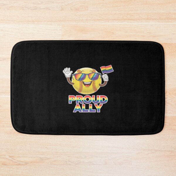 Item preview, Proud Ally Softball Ball Rainbow Flag Gay Lesbian LGBT Pride  designed and sold by CombatTask.