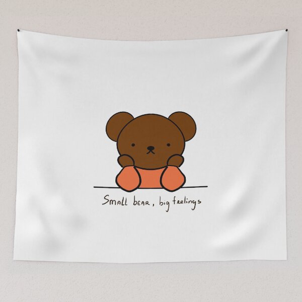 Item preview, Small Bear Big Feelings Cute Minimal Illustration designed and sold by Mason-Pride.
