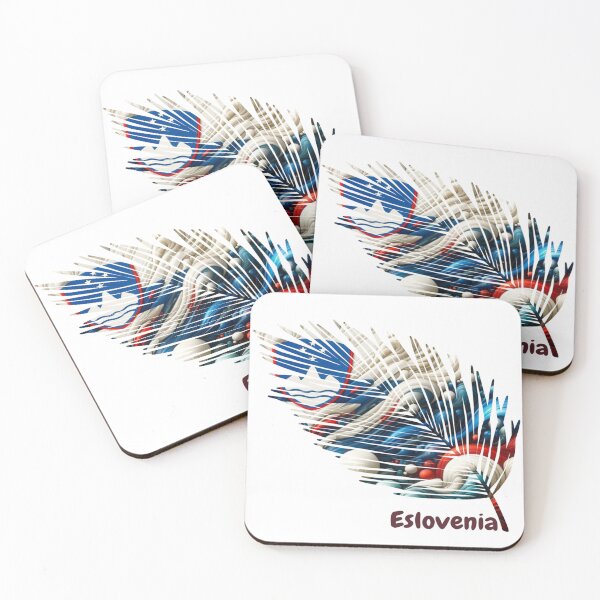 Item preview, Abstract Slovenia Flag – Feather Design designed and sold by ArteJorge48.