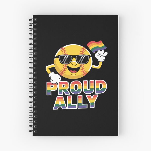 Item preview, Proud Ally Softball Ball Rainbow Flag Gay Lesbian LGBT Pride  designed and sold by MythWoot.