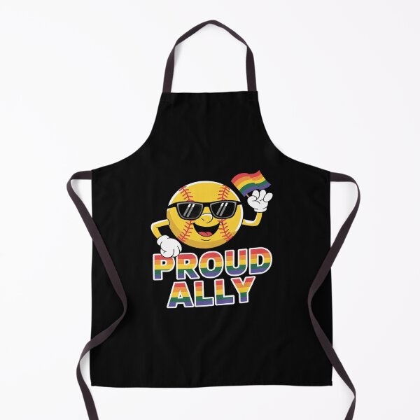 Item preview, Proud Ally Softball Ball Rainbow Flag Gay Lesbian LGBT Pride  designed and sold by MythWoot.