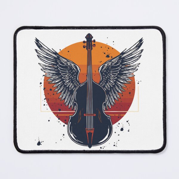 Artikelvorschau, Winged violin Art - Music with Wings, Freedom & Soul Illustration. entworfen und verkauft von LunaPrintCo.