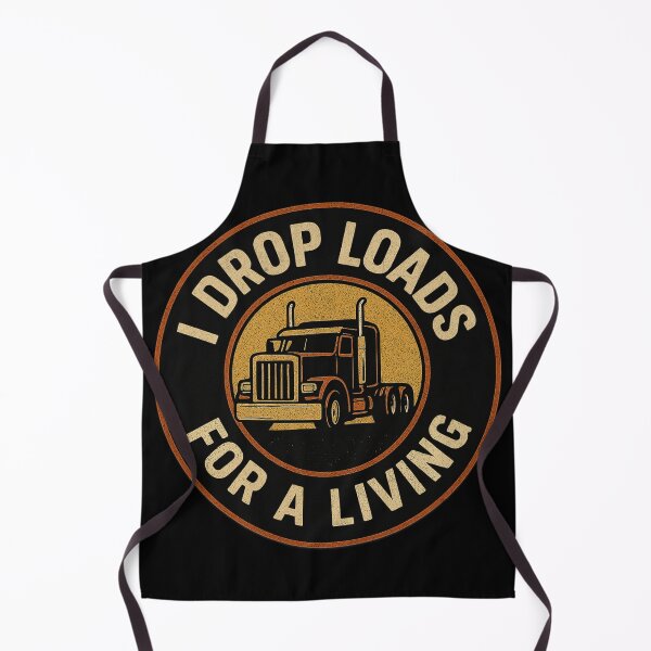 Item preview, I Drop Loads For A Living – Funny Trucker Big Rig Vintage Badge designed and sold by CarantinedChaos.