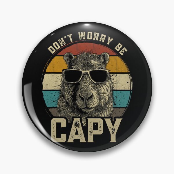 Item preview, Retro Don’t Worry Be Capy Cute Vintage Capybara designed and sold by Print-Panda.