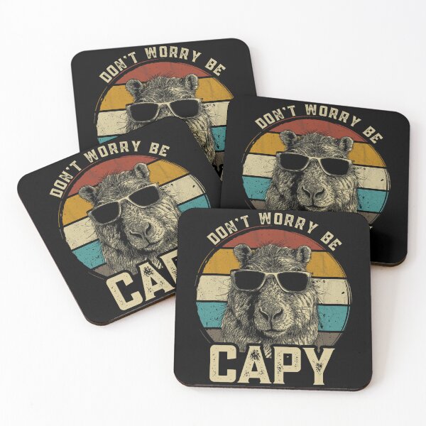 Item preview, Retro Don’t Worry Be Capy Cute Vintage Capybara designed and sold by Print-Panda.