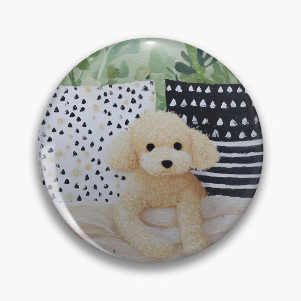 Item preview, Cozy Dog on a Patterned Bed designed and sold by lautir.