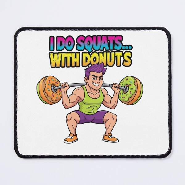 Item preview, I Do Squats with Donuts | Funny Gym gift | Fitness Humor Workout designed and sold by wellie-chic.