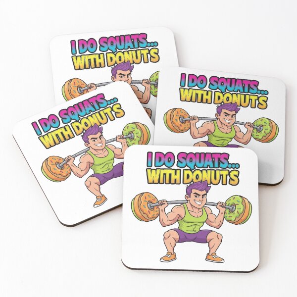 Item preview, I Do Squats with Donuts | Funny Gym gift | Fitness Humor Workout  designed and sold by wellie-chic.
