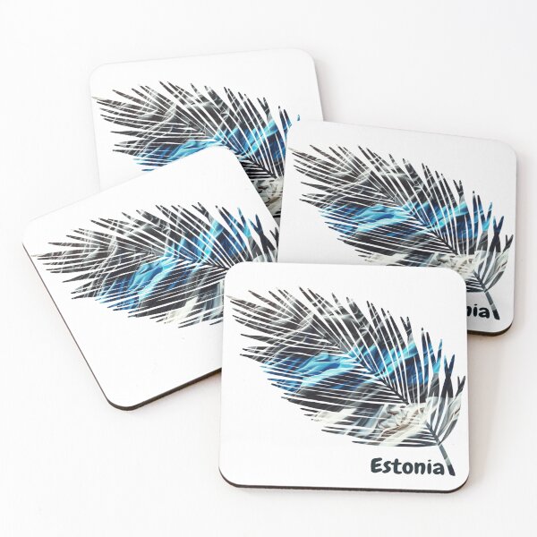Item preview, Abstract Estonia Flag – Feather Design designed and sold by ArteJorge48.