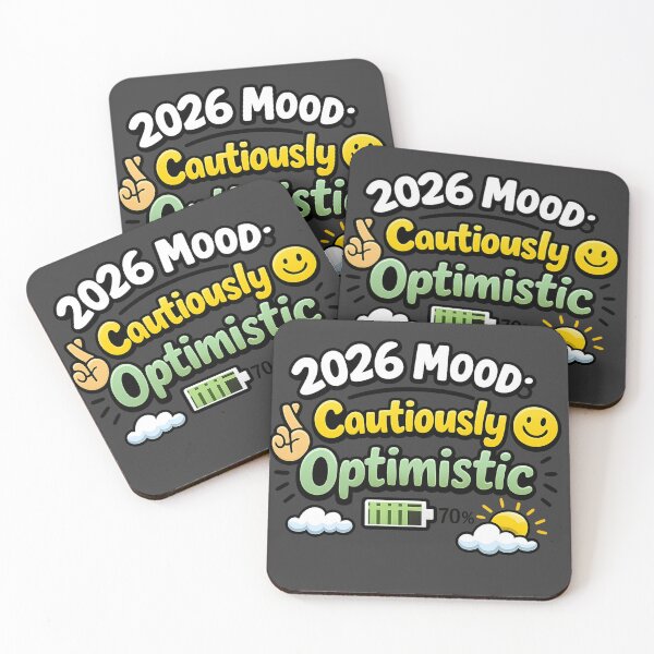Item preview, Mood 2026: Cautiously Optimistic – Positive & Minimalist Design designed and sold by mocci10.
