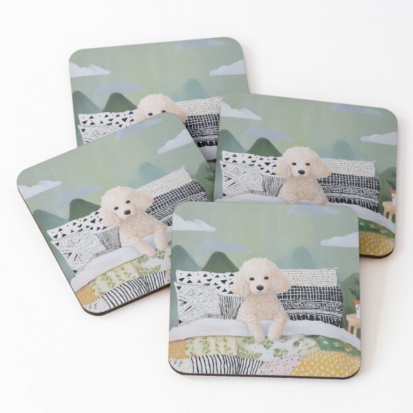 Item preview, Cozy Poodle in Bedroom designed and sold by lautir.
