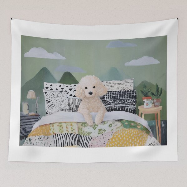 Item preview, Cozy Poodle in Bedroom designed and sold by lautir.
