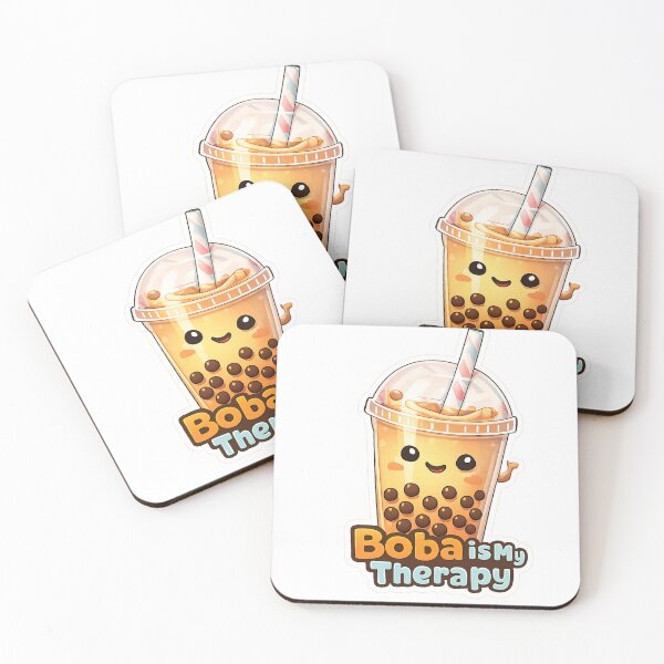 Item preview, Kawaii Boba Is My Therapy Brown Sugar Milk Tea Cute Bubble Tea Design “ t-shirts, sweatshirts and gifts for bubble tea lovers” designed and sold by Kaehaniz.