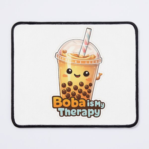 Item preview, Kawaii Boba Is My Therapy Brown Sugar Milk Tea Cute Bubble Tea Design “ t-shirts, sweatshirts and gifts for bubble tea lovers” designed and sold by Kaehaniz.