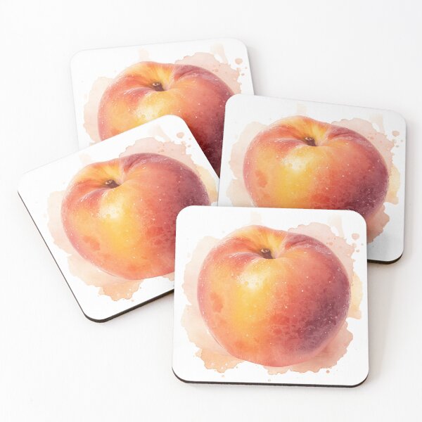 Item preview, Peach Illustration, Minimal Fruit Artwork designed and sold by Moodune.