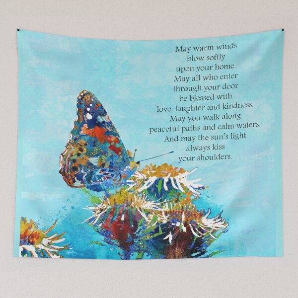 Item preview, Colorful Home Blessing Butterfly Art designed and sold by Sharon Cummings Art.