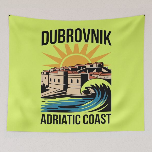 Item preview, Dubrovnik Adriatic Coast Graphic T-Shirt designed and sold by Timeless Design.