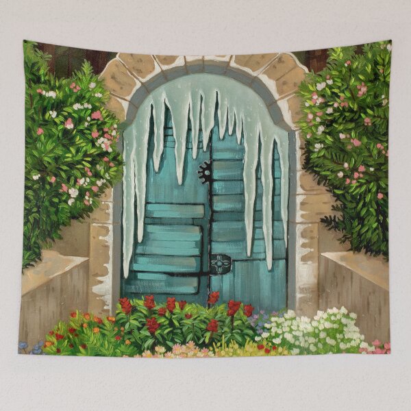 Item preview, Winter gate in summer garden designed and sold by Yue Zeng Art Studio.