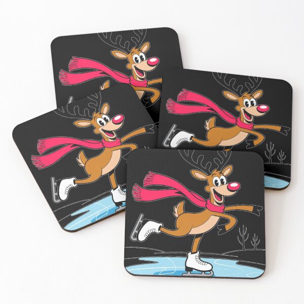 Item preview, Rudolph the Red-Nosed Skater - Cute Reindeer Winter Fun  designed and sold by A-Szczesniak.