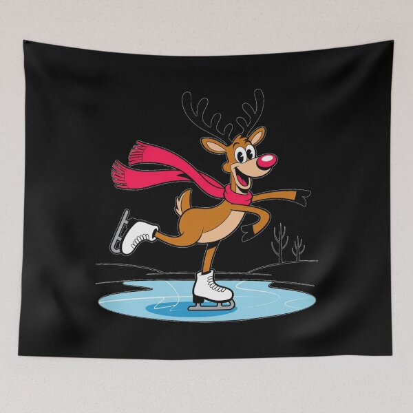 Item preview, Rudolph the Red-Nosed Skater - Cute Reindeer Winter Fun  designed and sold by A-Szczesniak.