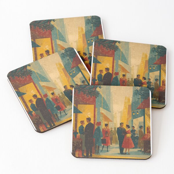 Item preview, Christmases of Yesteryear — Vintage Holiday Posters designed and sold by MidArtForge.