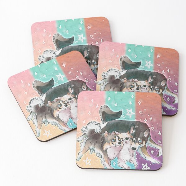 Item preview, A trio of Pomatude (background) designed and sold by Sparklepupfaeri.