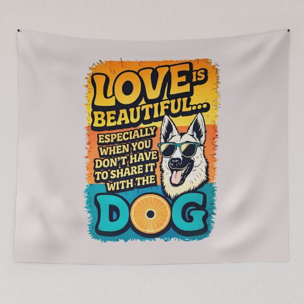 Item preview, Love Is Beautiful, Especially When You Share It with a Dog designed and sold by Art-Arcade6.