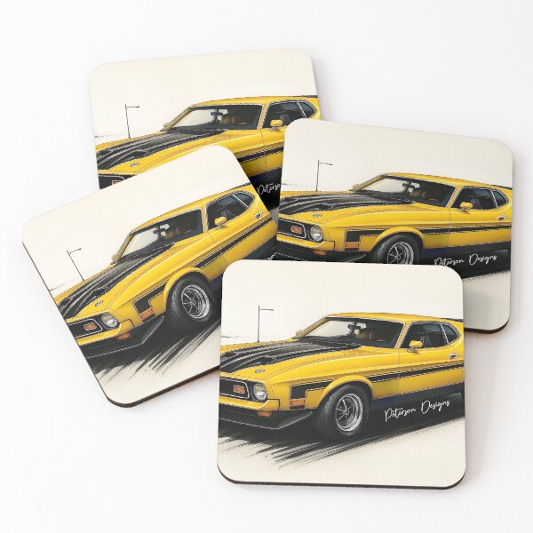 Item preview, Ford Mustang Mach 1 Fanart (Yellow 1) designed and sold by Peterson Designs.