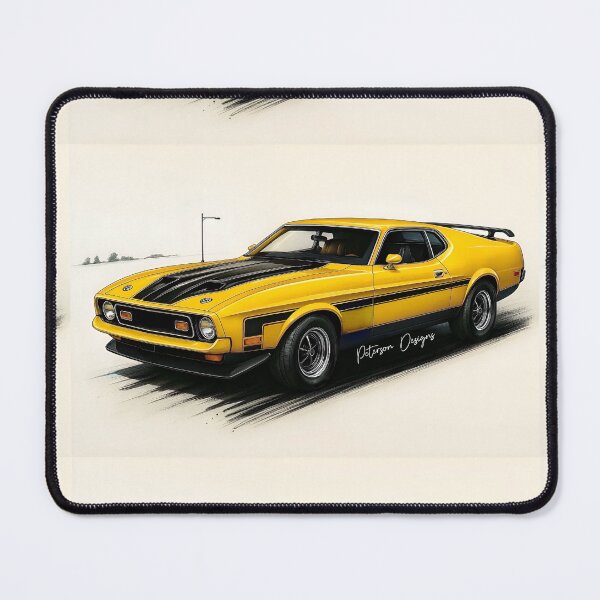 Item preview, Ford Mustang Mach 1 Fanart (Yellow 1) designed and sold by Peterson Designs.