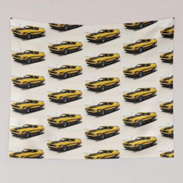 Item preview, Ford Mustang Mach 1 Fanart (Yellow 1) designed and sold by Peterson Designs.