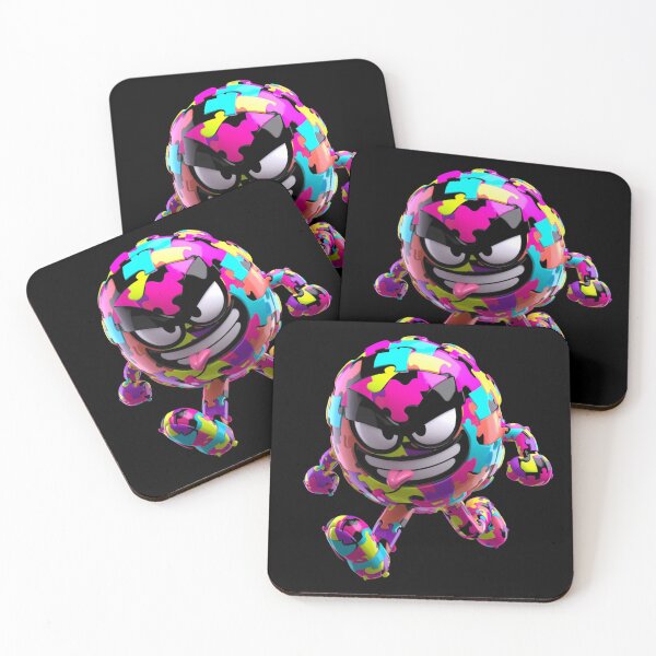 Item preview, Rebel Puzzle Runner – Neon Pop Street Art Mascot designed and sold by PLUSHIWORLDtm.
