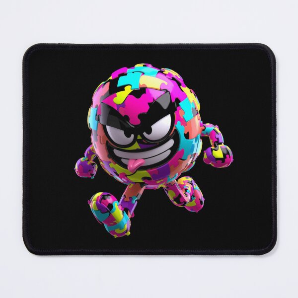 Item preview, Rebel Puzzle Runner – Neon Pop Street Art Mascot designed and sold by PLUSHIWORLDtm.