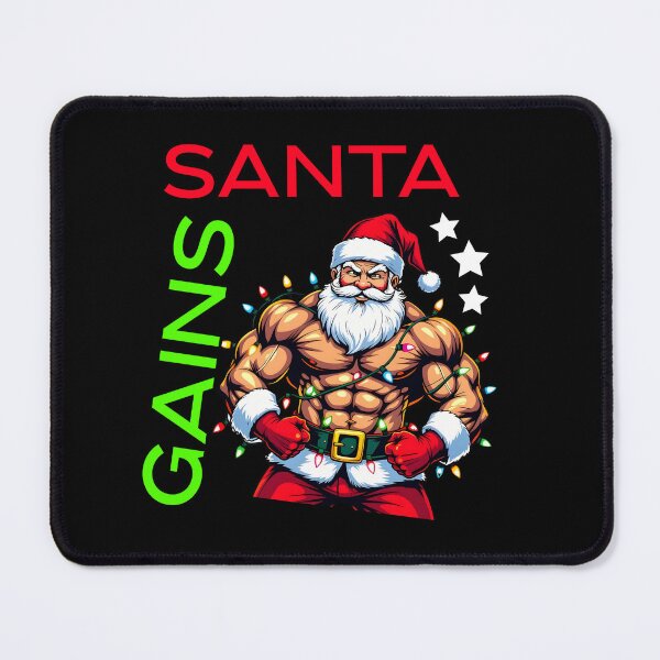 Item preview, Gains Santa – Muscle Santa Christmas Gym Design designed and sold by SinghMerchUniverse.