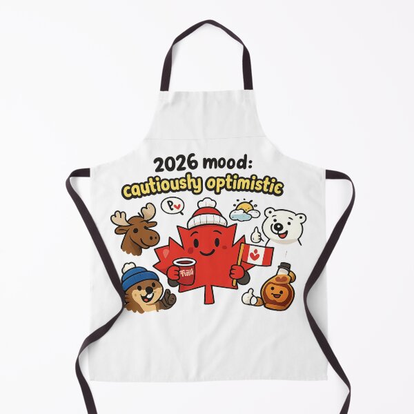 Item preview, 2026 Mood: Cautiously Optimistic – Cute Canadian Maple Leaf Illustration designed and sold by mocci10.