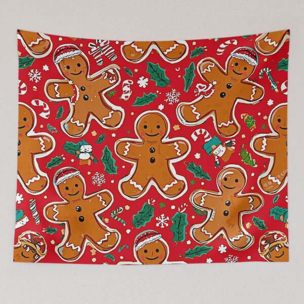 Item preview, Gingerbread Men Dancing In My Head Pattern designed and sold by shaang.