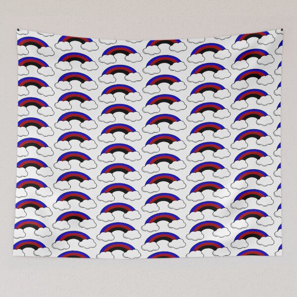 Item preview, Proud Rainbow in the Clouds Polyamory designed and sold by HarveyHandcraftsandDesigns.