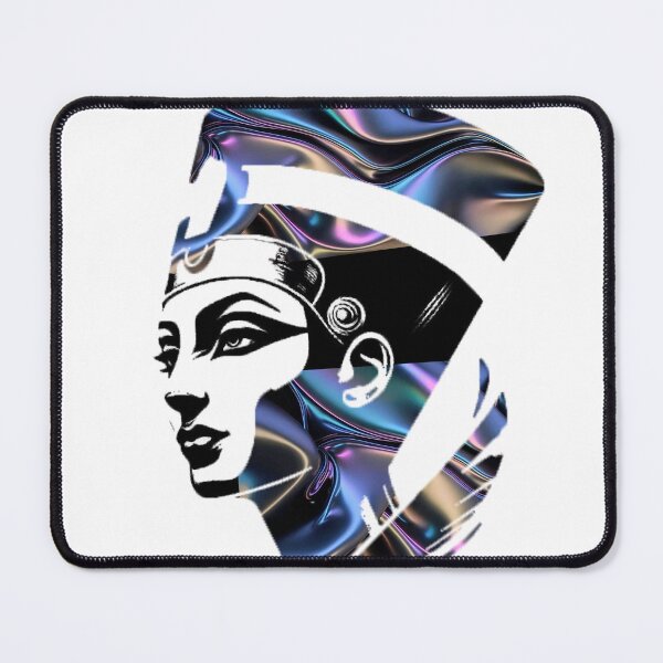 Item preview, Cleopatra Abstract Neon Art – Futuristic Egyptian Queen Line Art Design designed and sold by mayarelshukairi.