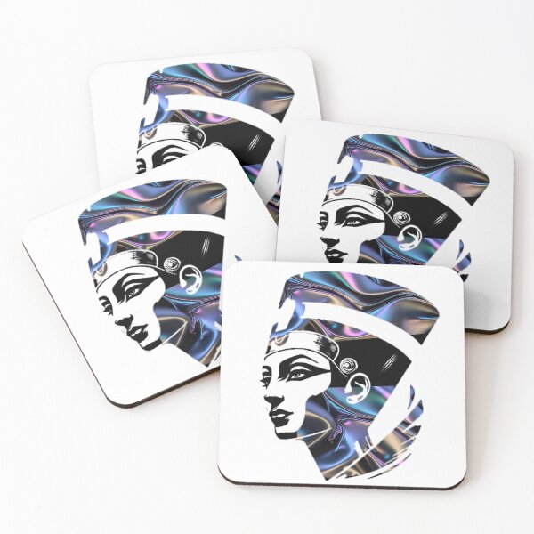 Item preview, Cleopatra Abstract Neon Art – Futuristic Egyptian Queen Line Art Design designed and sold by mayarelshukairi.