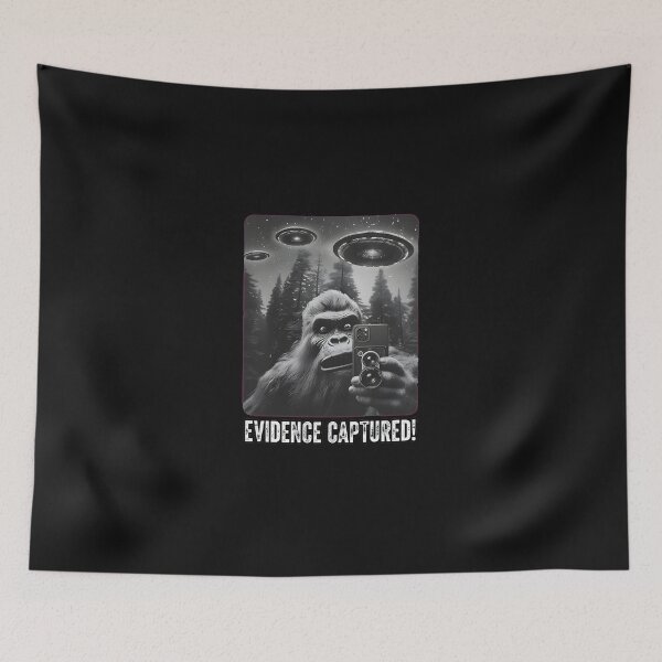Item preview, Evidence Captured Bigfoot UFO Selfie designed and sold by AbcDigs Studio.