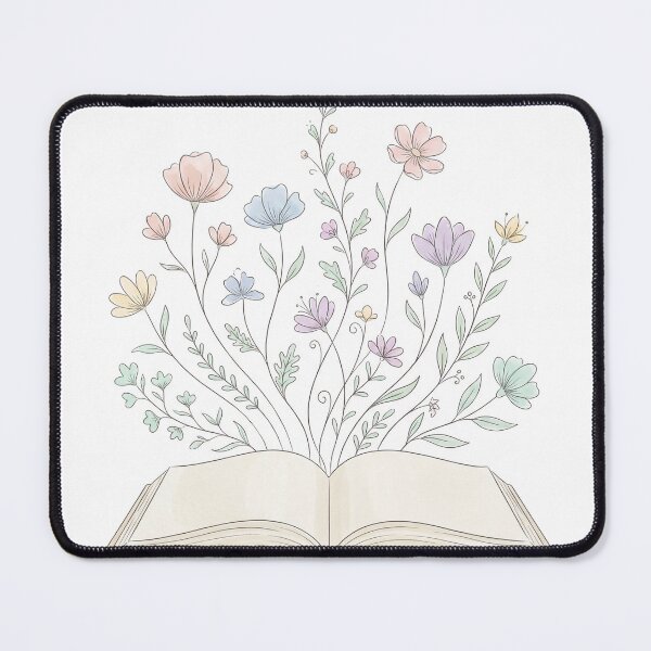 Item preview, Flowers Blooming from a Book – Knowledge, Growth & Life Illustration designed and sold by AbstractAuraArt.