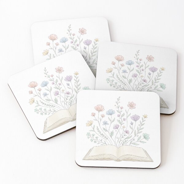 Item preview, Flowers Blooming from a Book – Knowledge, Growth & Life Illustration designed and sold by AbstractAuraArt.
