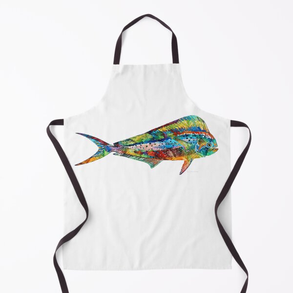 Item preview, Colorful Dolphin Fish Art On White designed and sold by Sharon Cummings Art.