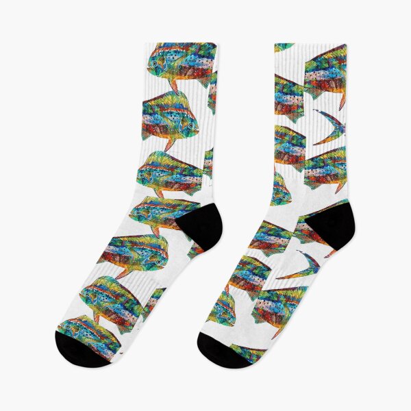 Item preview, Colorful Dolphin Fish Art On White designed and sold by Sharon Cummings Art.