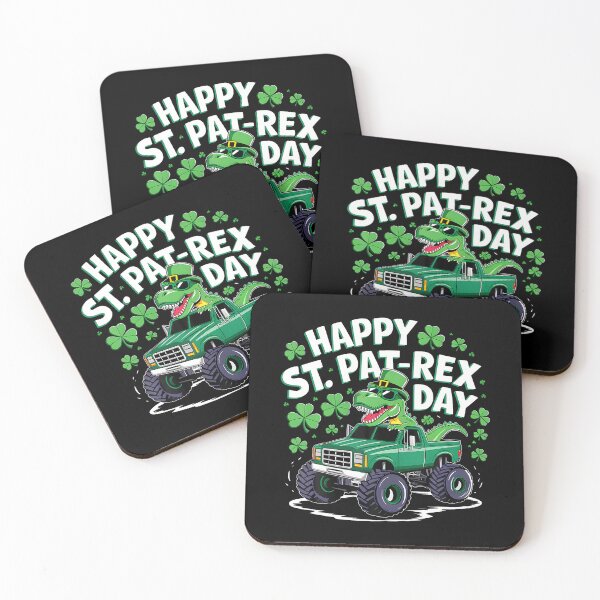 Item preview, Happy St Pat-Rex Patricks Day Dinosaur Monster Truck  designed and sold by tinglatoravi.