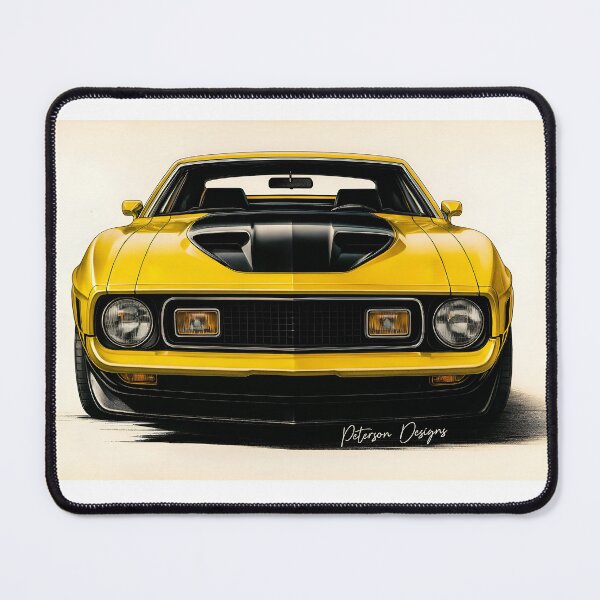 Item preview, Ford Mustang Mach 1 Fanart (Yellow 2) designed and sold by Peterson Designs.
